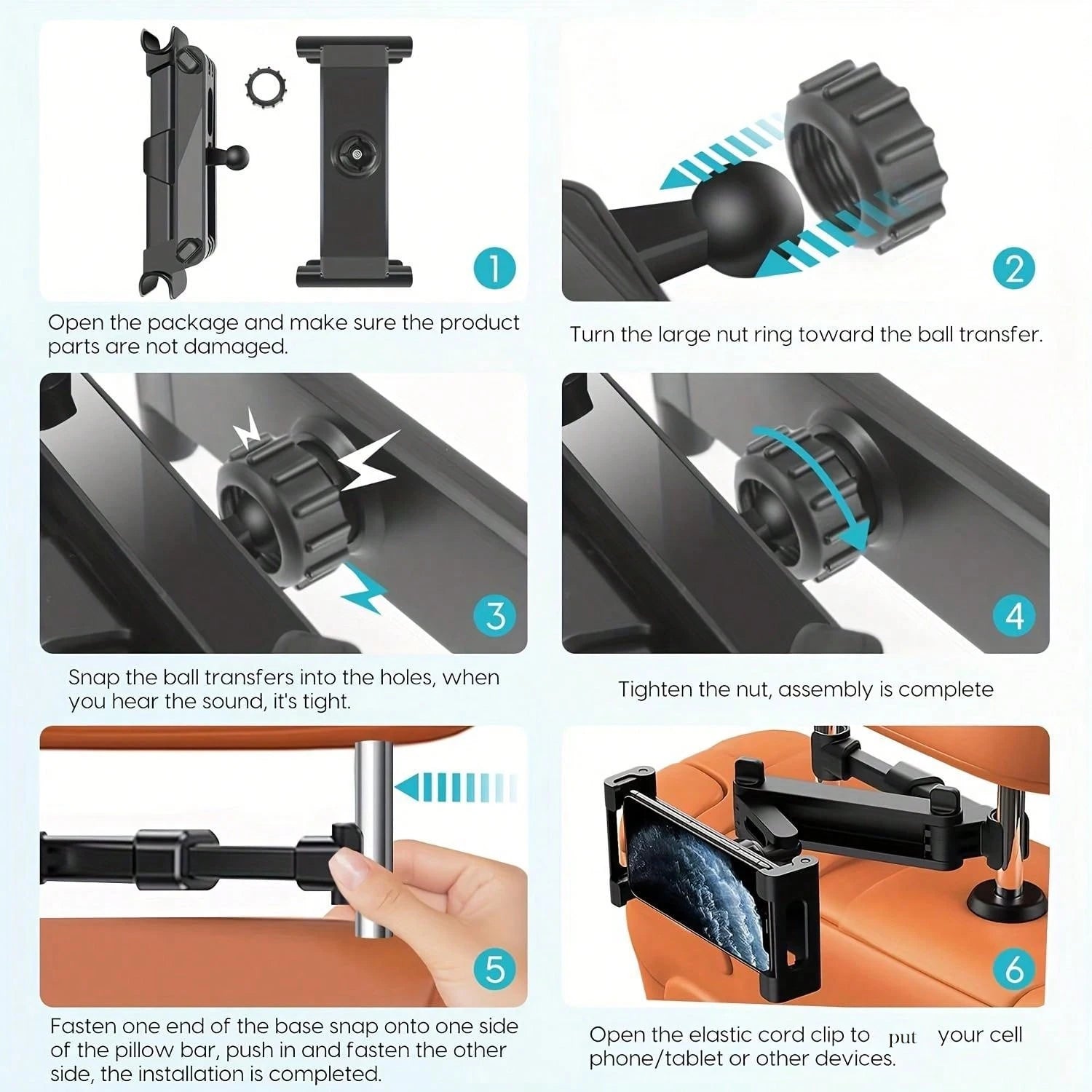 Car Headrest Tablet Holder – iPad & Universal Devices