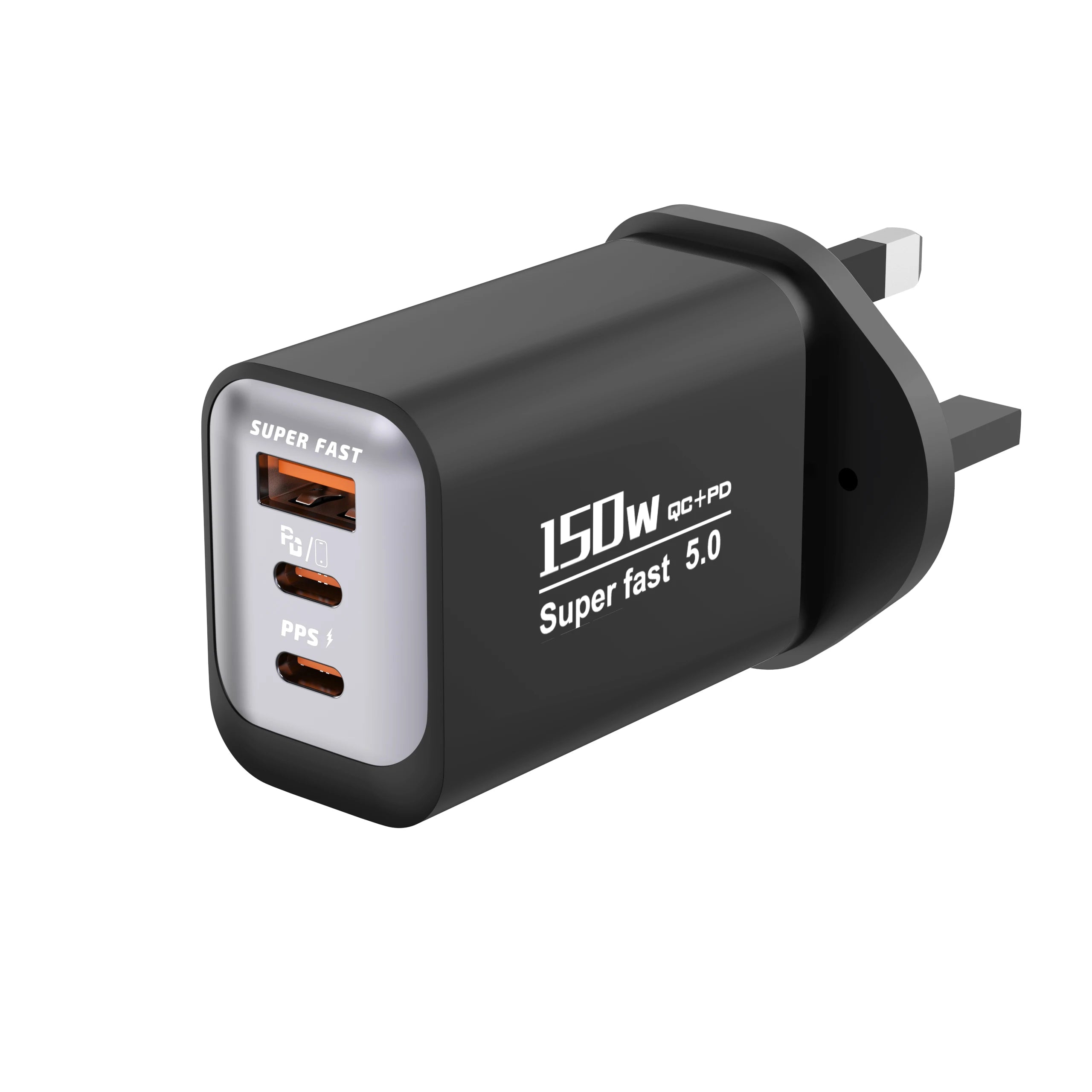 Quick Charge 3.0 Fast Charger Muti Total 150W 3 Port USB Type C PD Mobile Phone Wall Adapter for iPhone 16 Samsung S24 Xiaomi 15