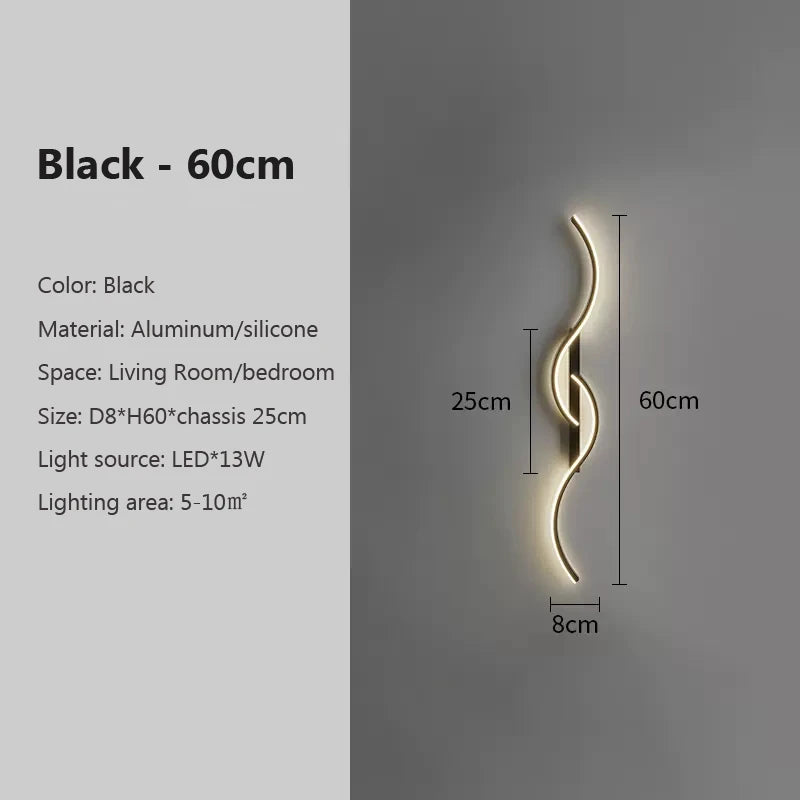 Modern Minimalist Wall Lamp – LED Strip for Home