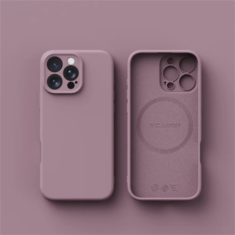 Luxury MagSafe Silicone Case – Smooth iPhone Cover