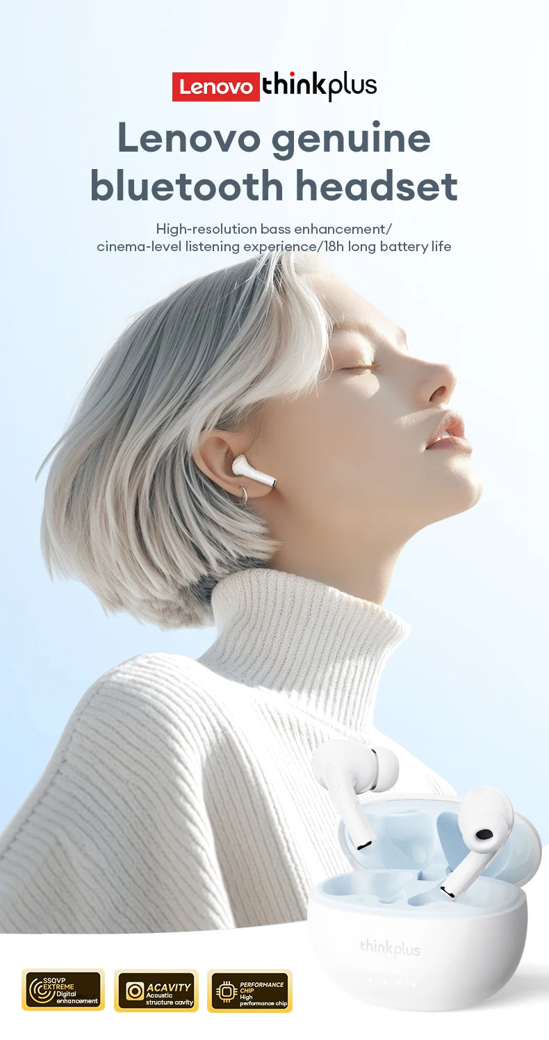Lenovo Original LP5 PRO TWS Wireless Bluetooth V5.4 Stereo Earphones Long Endurance Touch Earbuds Low Latency Gaming Headset New