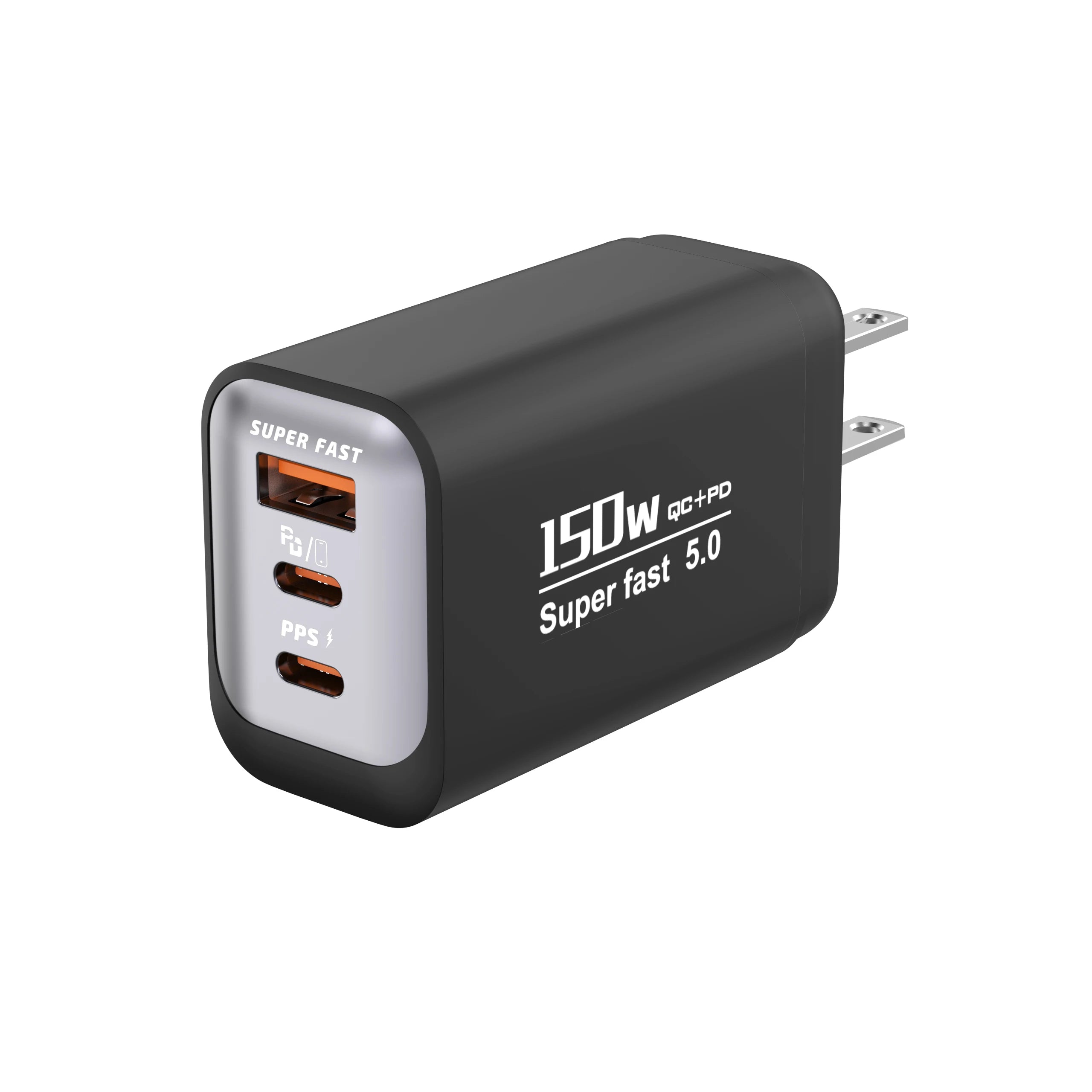 Quick Charge 3.0 Fast Charger Muti Total 150W 3 Port USB Type C PD Mobile Phone Wall Adapter for iPhone 16 Samsung S24 Xiaomi 15