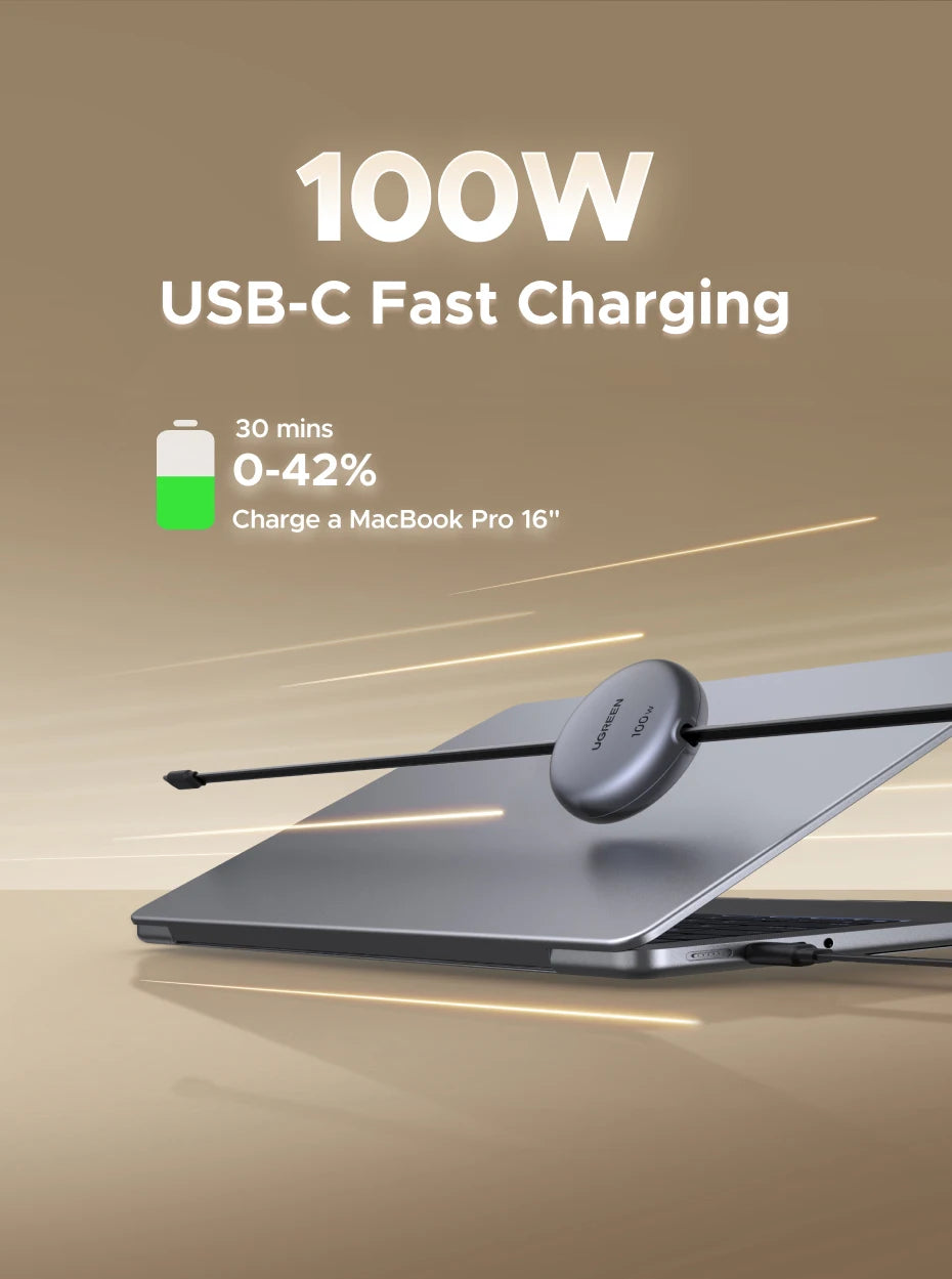 UGREEN USB-C PD Cable – Retractable Fast Charging for iPhone