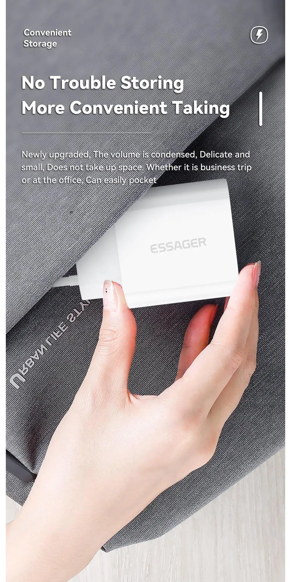 Essager 20W Charger Fast Charging Type-C Lightning Charger Set PD QC Quick Charge  For  iPhone 14 13 12 11 iPad Pro Max