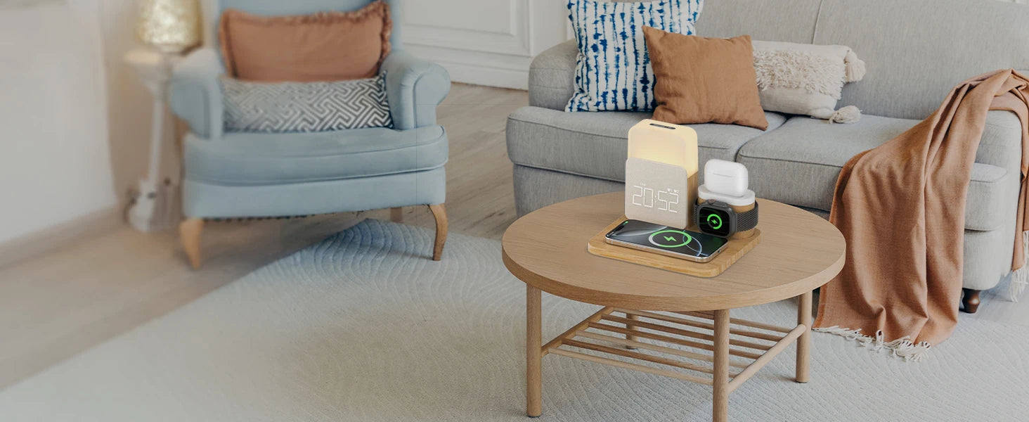 7-in-1 MagSafe Wireless Charger – Alarm & Night Light