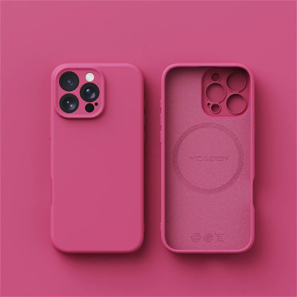 Luxury MagSafe Silicone Case – Smooth iPhone Cover