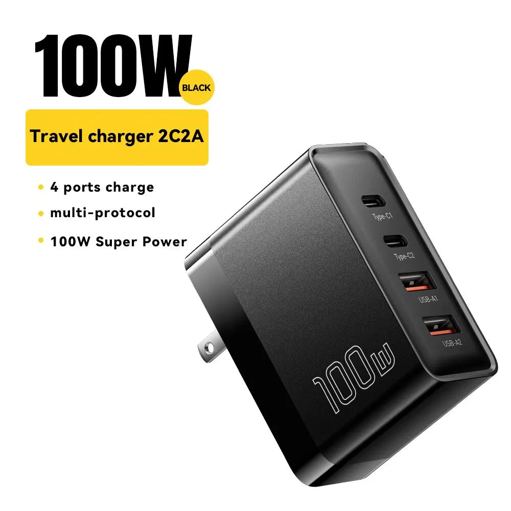 Essager 100W GaN USB-C Quick Charger – PD & QC for iPhone, Xiaomi, MacBook