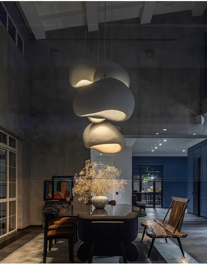 Nordic Wabi Sabi LED Pendant – Modern Ceiling Light for Home