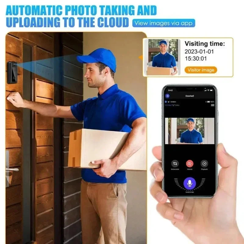 Tuya WiFi Video Doorbell – HD Camera & Outdoor Security