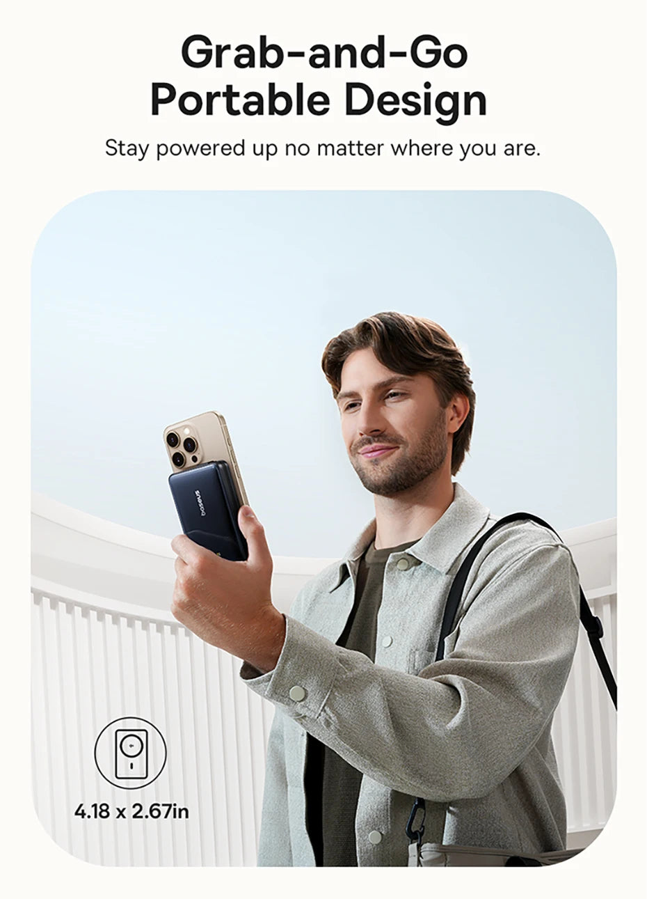 Baseus 45W Magnetic Power Bank – 10,000mAh with Kickstand