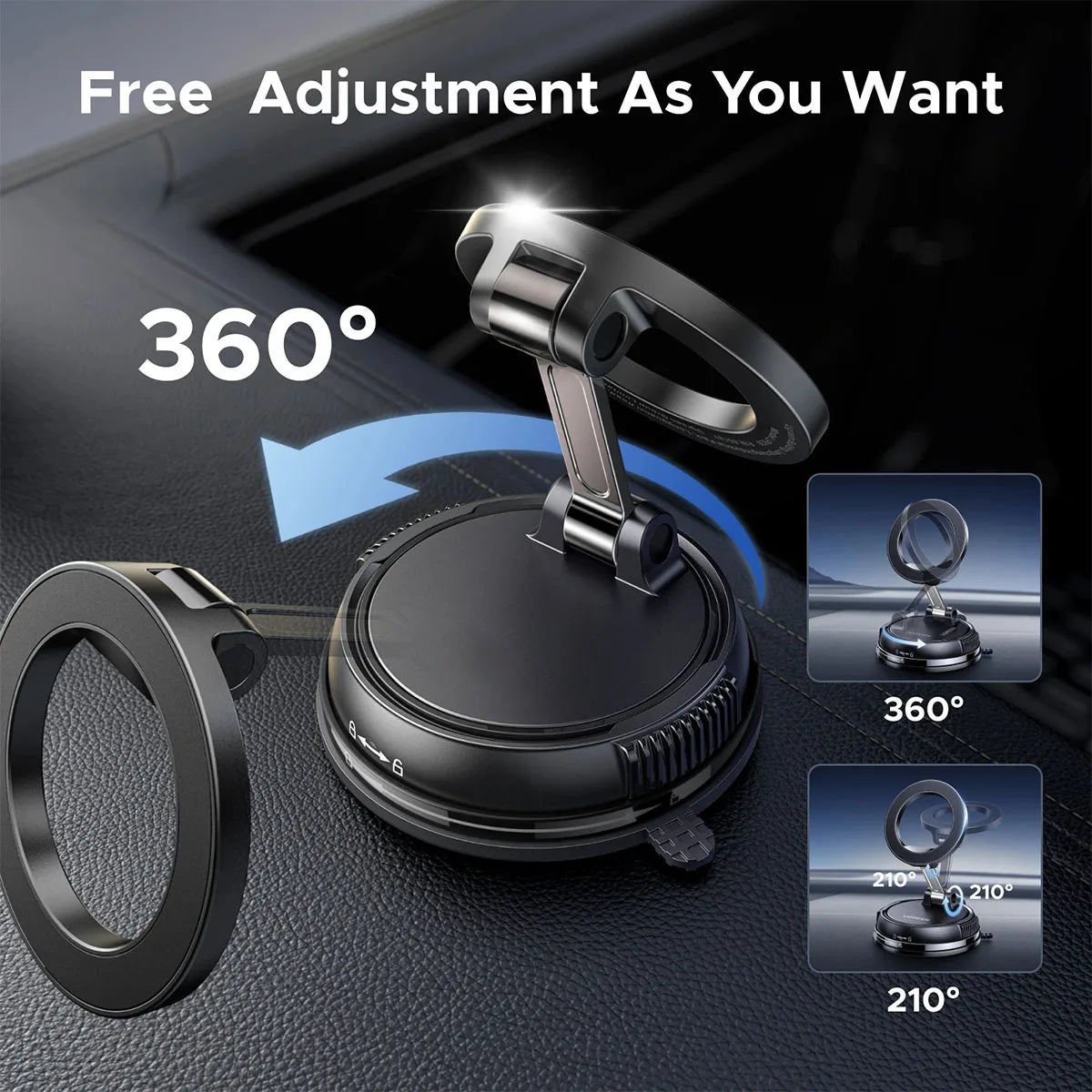 Foldable Magnetic Phone Holder – 360° Rotation
