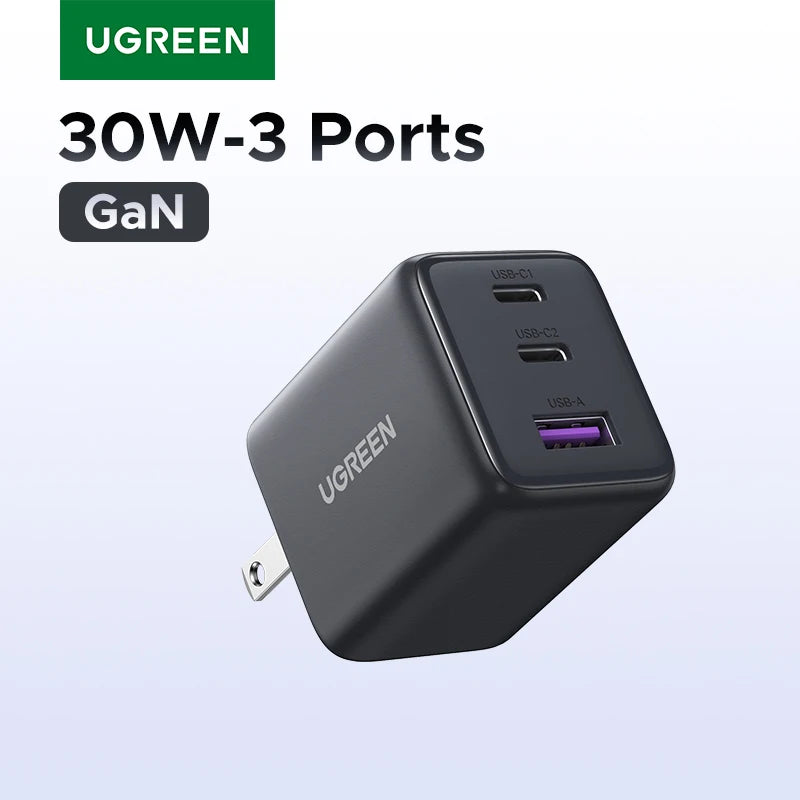 UGREEN GaN Mini Charger – 20W/30W PD 3.0 USB-C