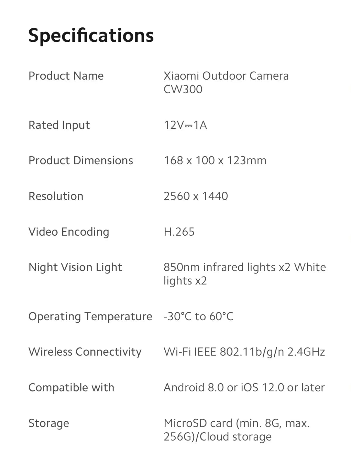 Xiaomi 2.5K HD Security Camera – Outdoor, Full-Color Night Vision, Sound & Light Alarm