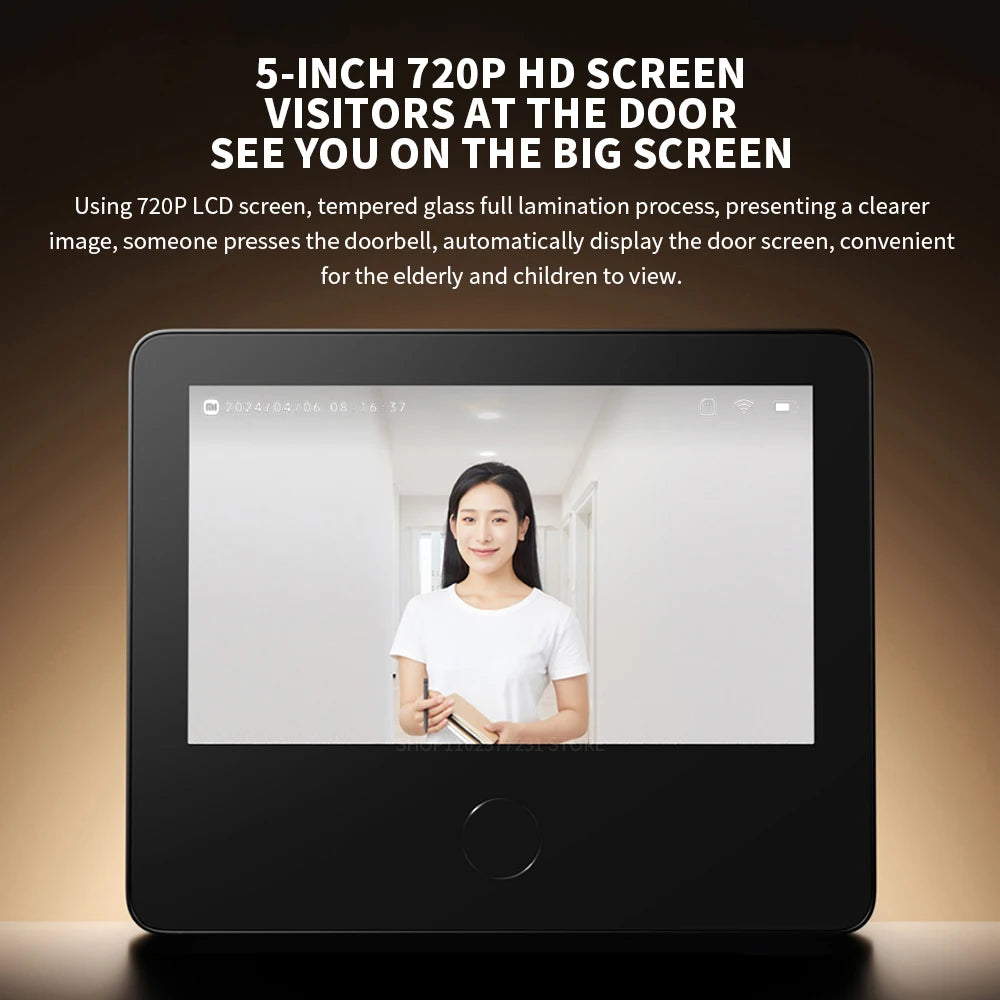 Xiaomi HDR Smart Doorbell with 5″ Display – 3MP, Wide Angle & Intercom