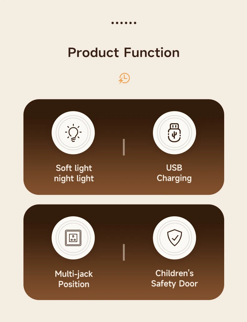 7-in-1 EU US UK AU Power Strip, Independent switch socket Power Strip 3 AC Outlets 2 USB 1 Type-C, Equipped USB charging adapter