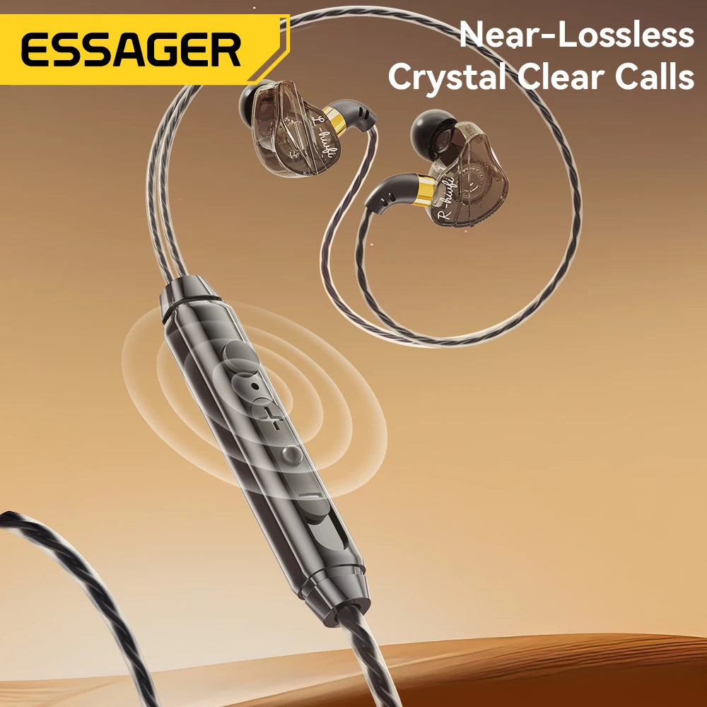 Essager 3.5mm In Ear Wired Headphone With Microphone For Xiaomi Redmi Samsung Computer PC Tablets Smartphone Headset Earphone