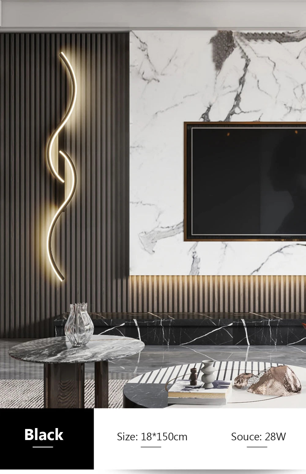 Modern Minimalist Wall Lamp – LED Strip for Home
