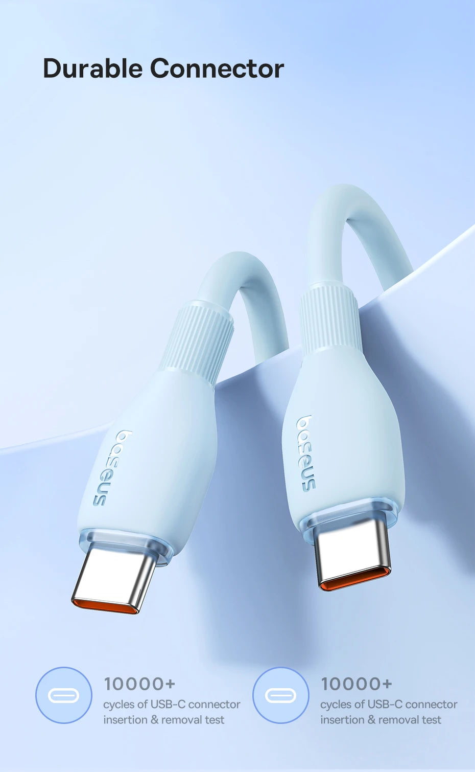 Baseus 100W PD USB-C Cable – Fast Charging for MacBook & iPhone