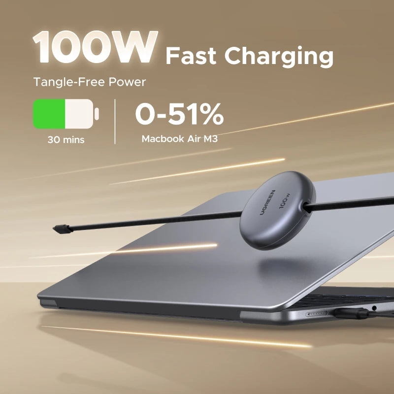 UGREEN USB-C PD Cable – Retractable Fast Charging for iPhone
