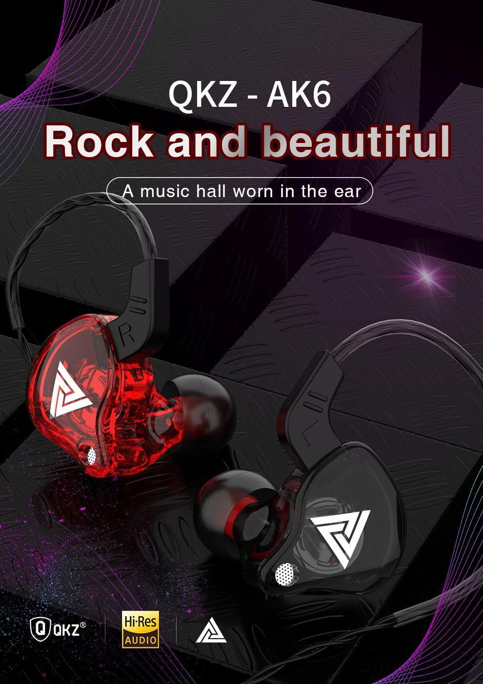 Original QKZ AK6 Earbuds – Stereo Sports Headphones