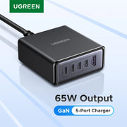 UGREEN 5-in-1 GaN Charger – 65W/100W Fast Charge