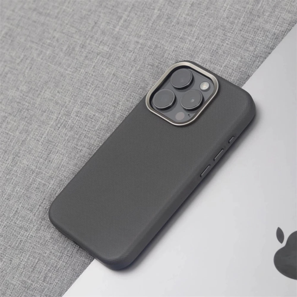 Premium Leather & Alloy iPhone Case – MagSafe Ready