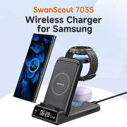 SwanScout 703S Wireless Charger – Samsung Phones & Watch