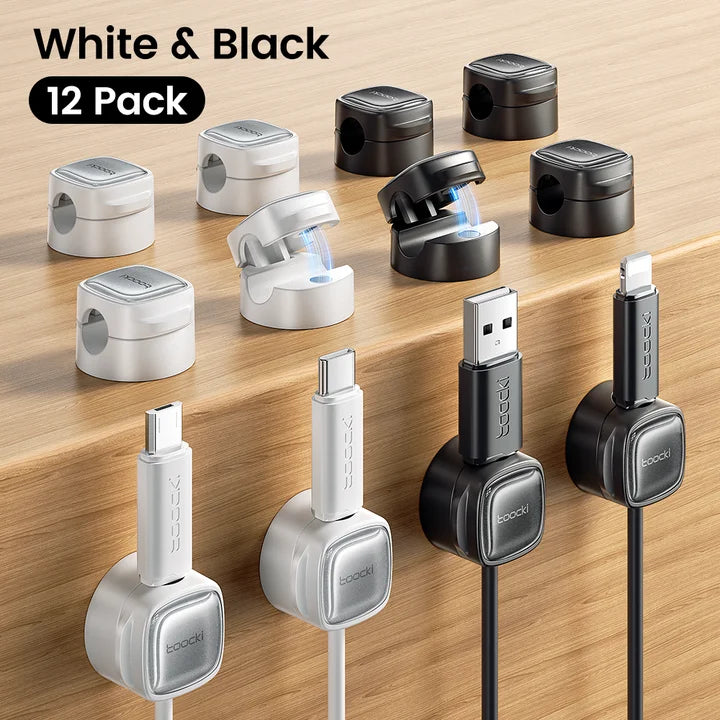 Toocki Magnetic Cable Clips – Desk Wire Management Organizer