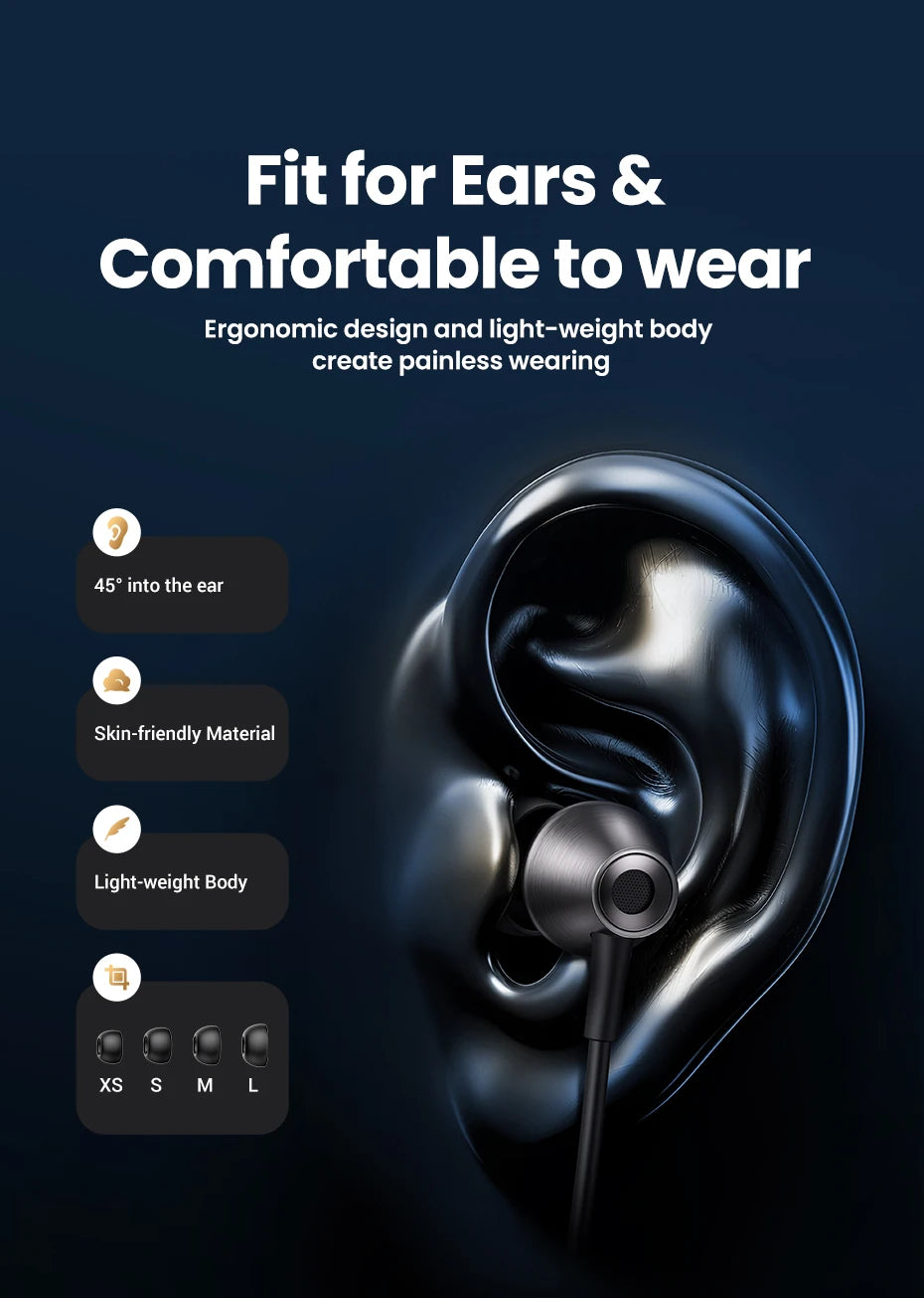 UGREEN 3.5mm & USB-C Wired Earbuds with Mic – HiFi Stereo