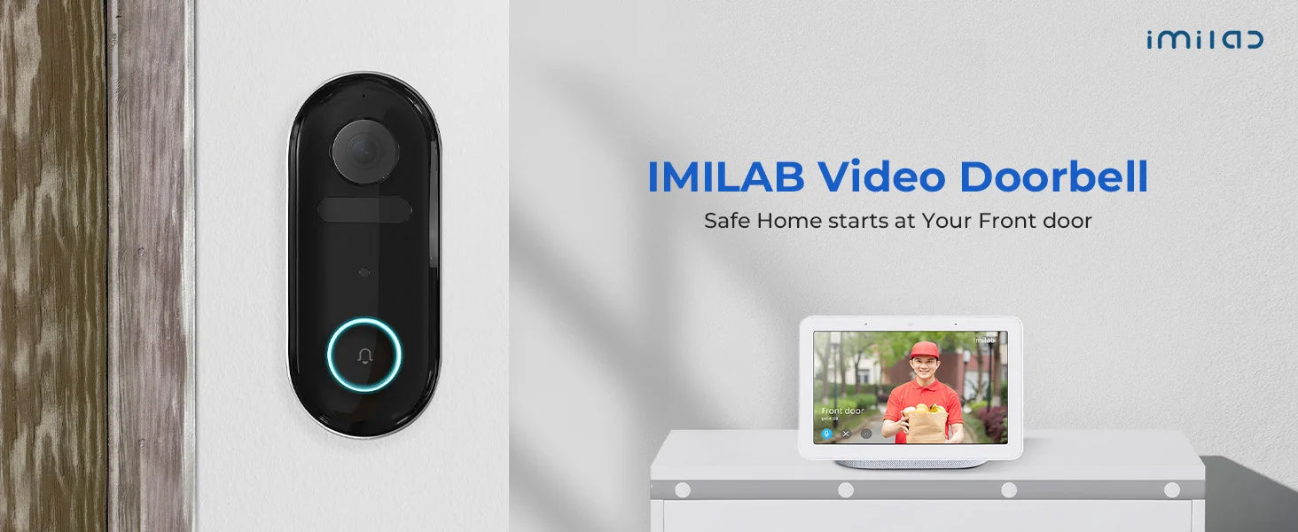 Smart Home Doorbell Camera IMILAB – Instant Alerts, 2.5K Security, 5200mAh Battery