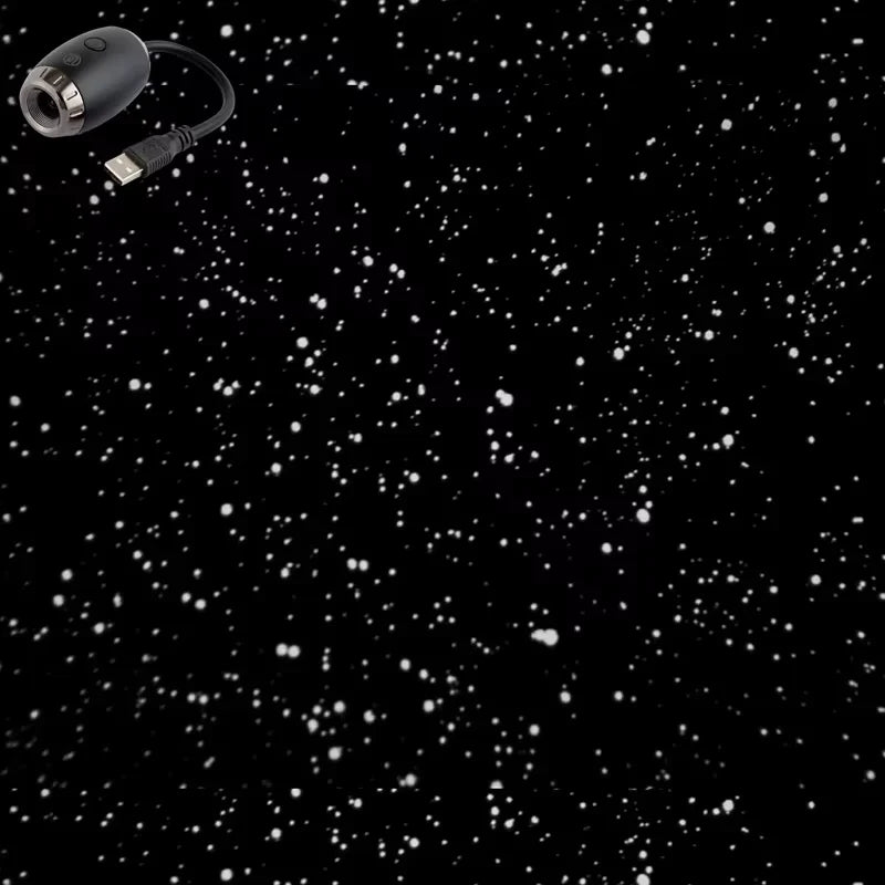 USB Car Atmosphere Projector Light Car Interior Ambient Light LED Starry Star Light Party Decor Romantic Saturn Galaxy Light