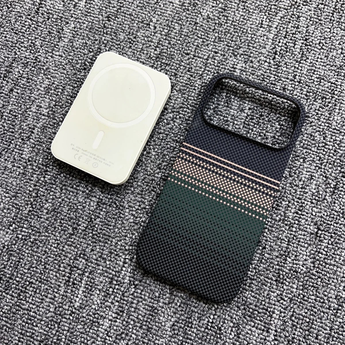 Frameless Carbon Fiber Starry Sky Magnetic Case – iPhone 15–17 Series