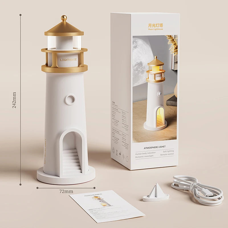 Moon Projection Night Lamp – Remote, Bluetooth & Motion Sensor