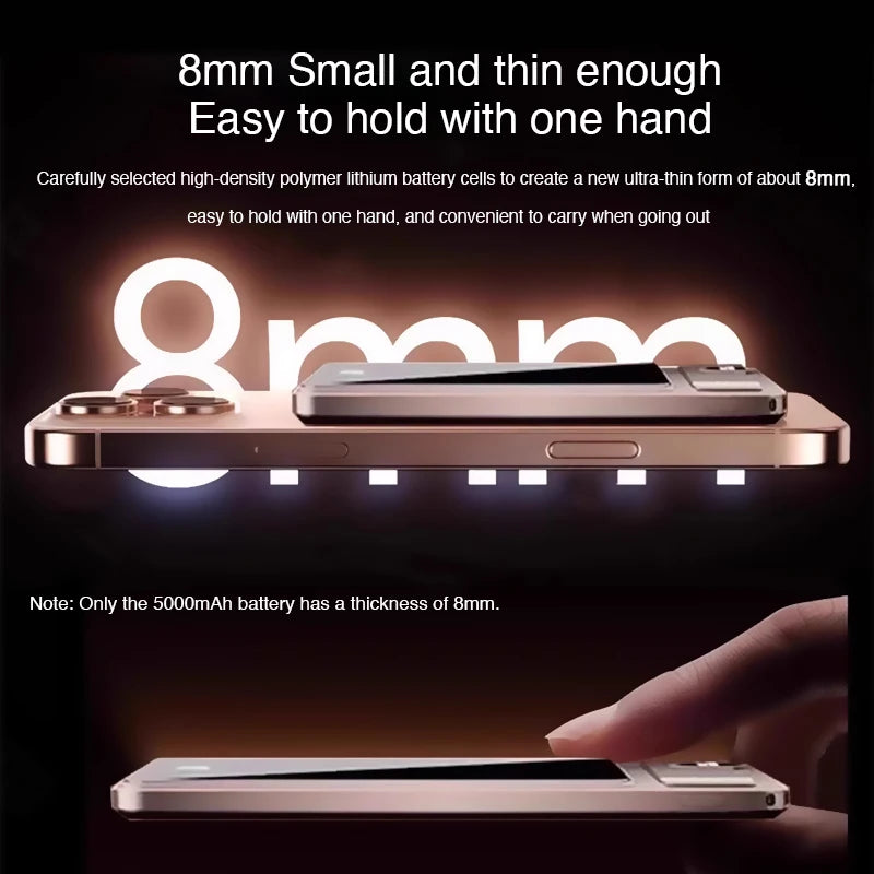 Ultra-Slim Magnetic Power Bank – 10,000mAh Fast Wireless Charge