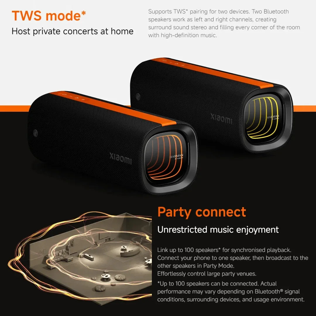 Powerful Xiaomi Party Speaker – 50W, TWS Mode, 26H Battery, Fast & Reverse Charge