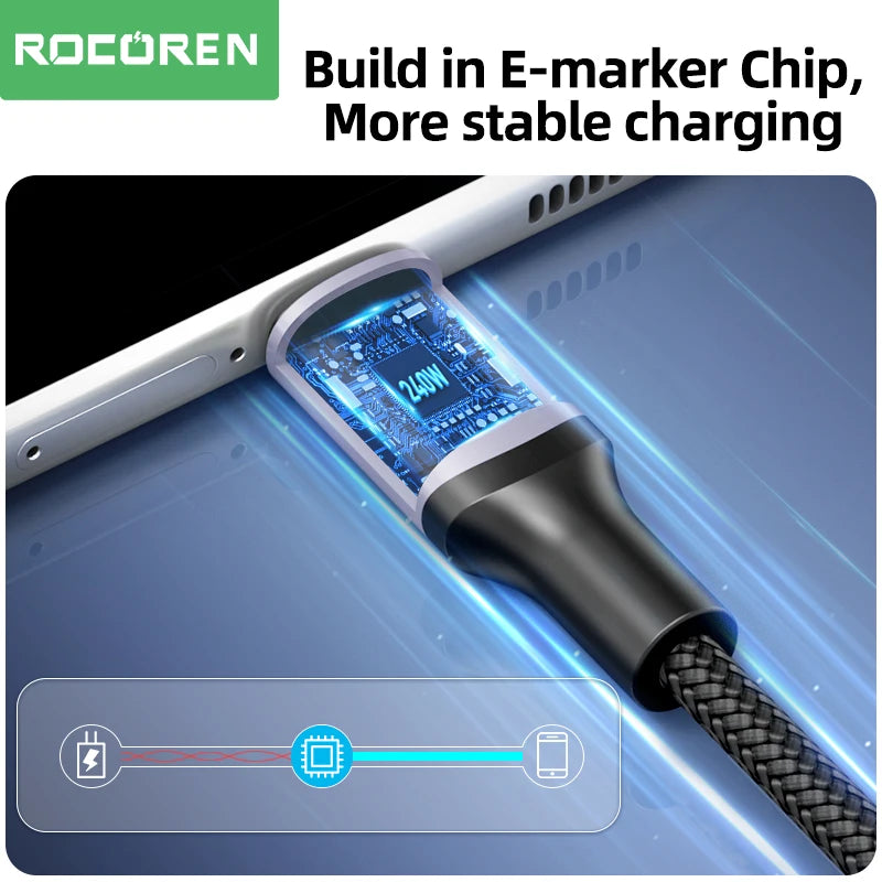 USB-C to USB-C 240W Cable – 2m PD 3.1 Fast Charger