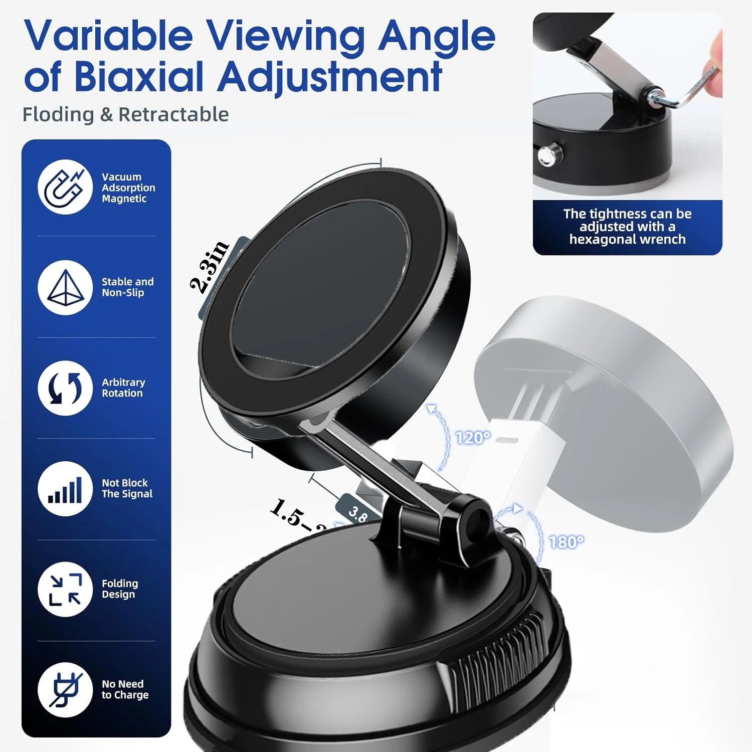 Foldable Magnetic Phone Holder – 360° Rotation