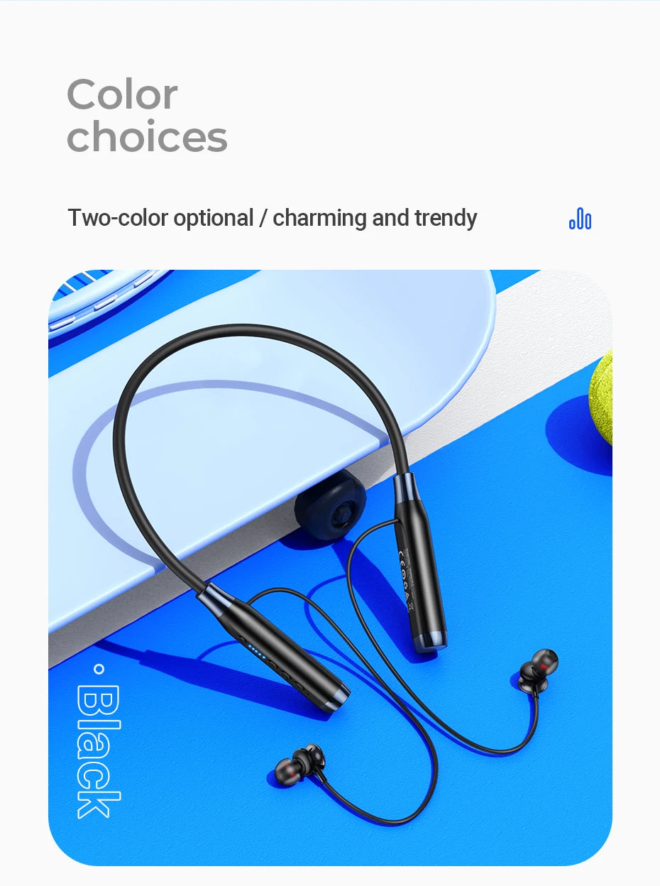 HOCO ES62 Neckband Wireless Earphones – Bluetooth HiFi Stereo Sports Earbuds
