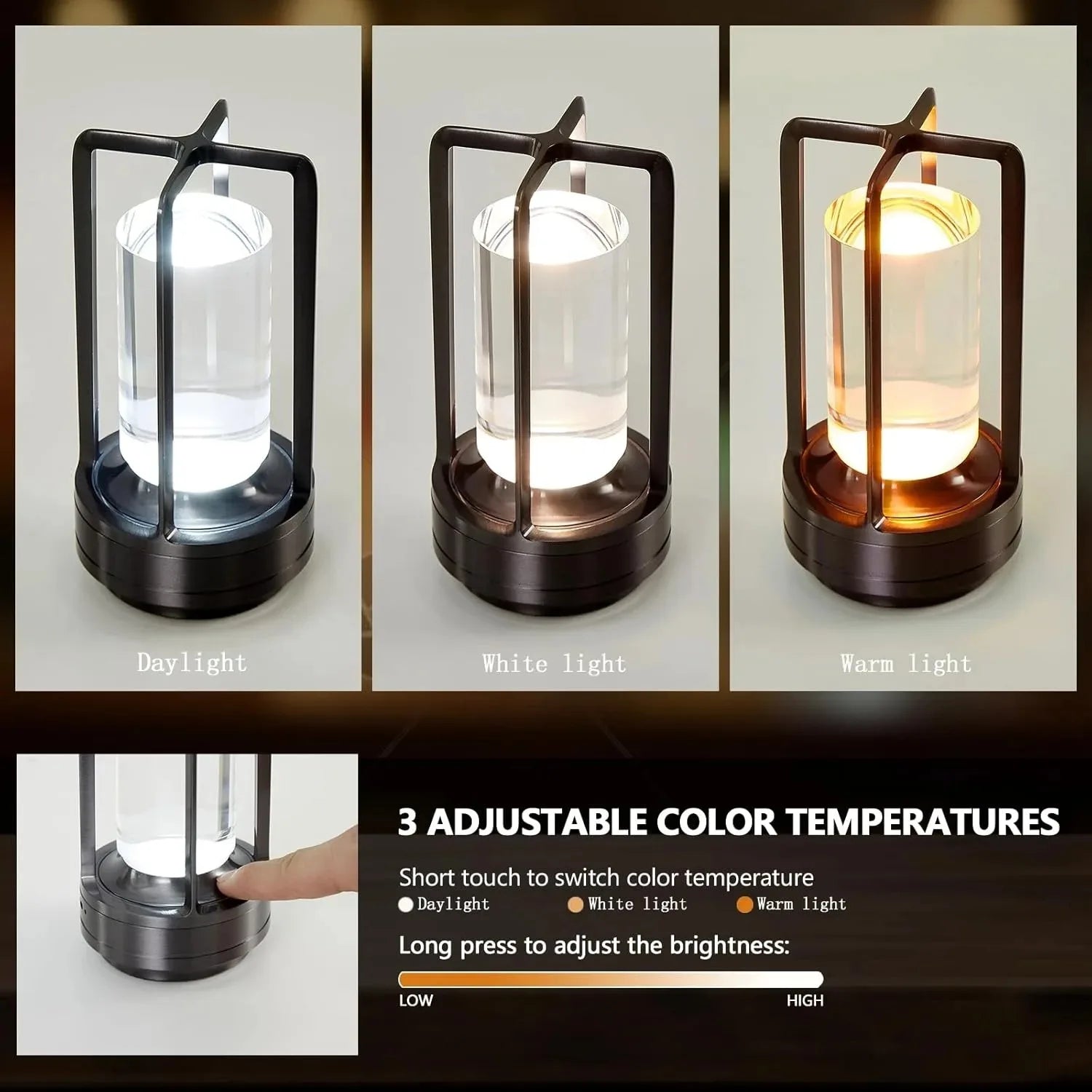 GGbingo Portable Cordless LED Table Lamp – Rechargeable Ambient Night Light