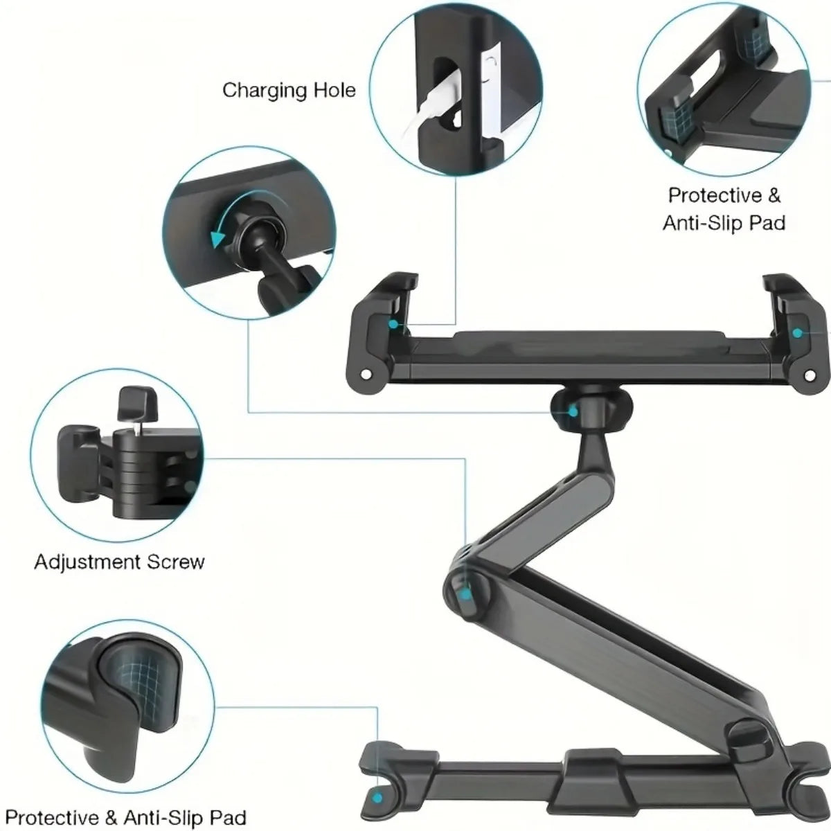 Car Headrest Tablet Holder – iPad & Universal Devices