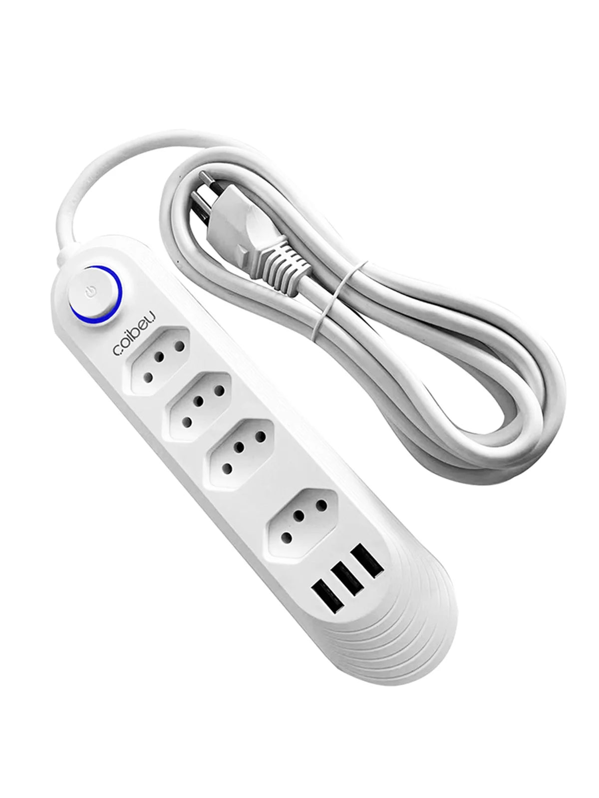 USB outlet, 2 m, power strip outlet, plug, electrical outlet extension, retractable multi-outlet tower, Brazilian standard