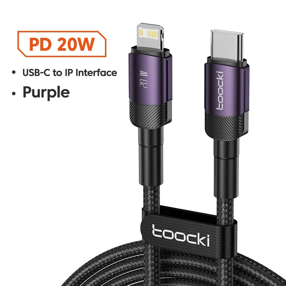 TOOCKI USB-C Fast Charging Cable – USB-C Charger Cord for Phone, Tablet & Power Bank