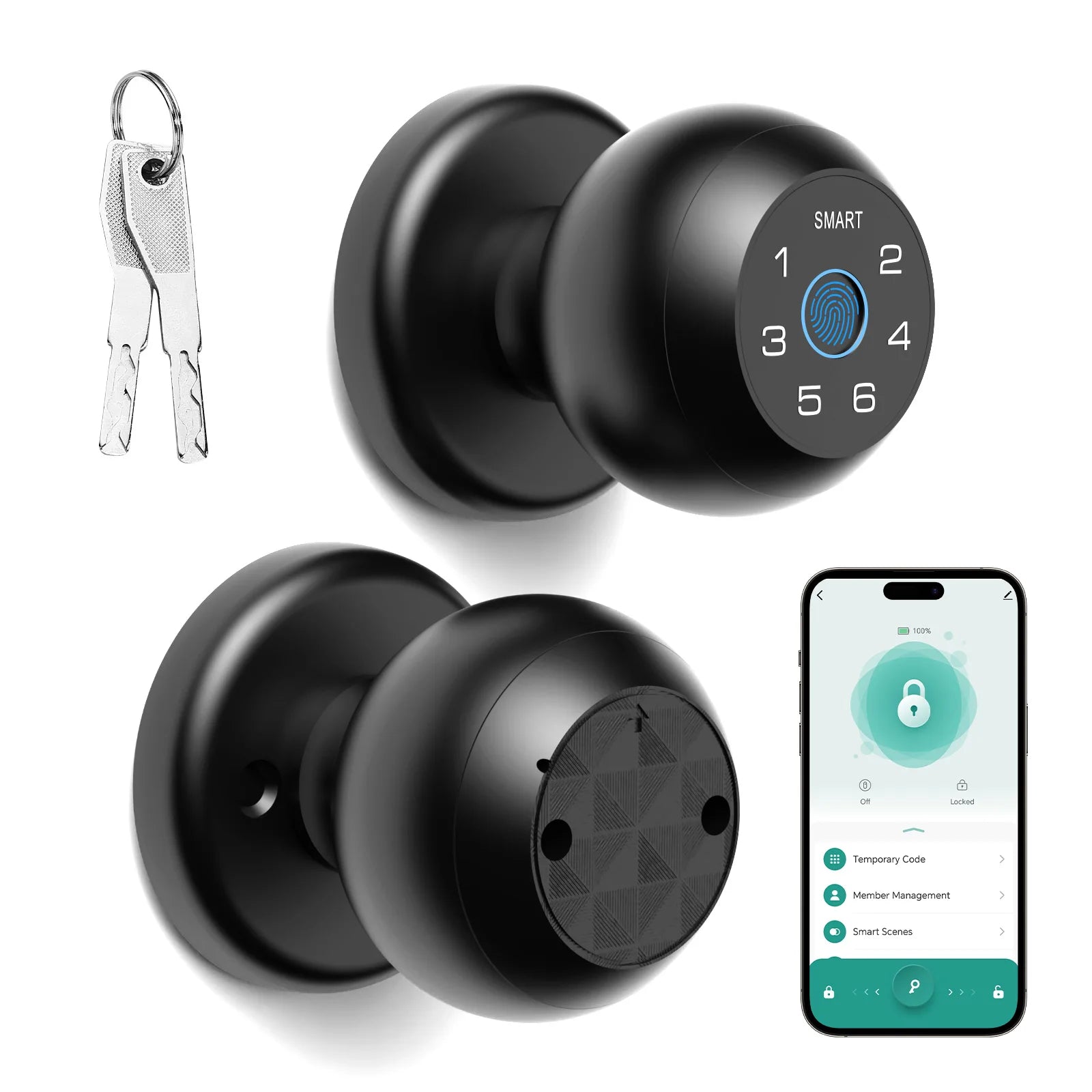 Viladepot Smart Fingerprint Door Lock with Touchscreen