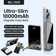 Ultra-Slim Magnetic Power Bank – 10,000mAh Fast Wireless Charge