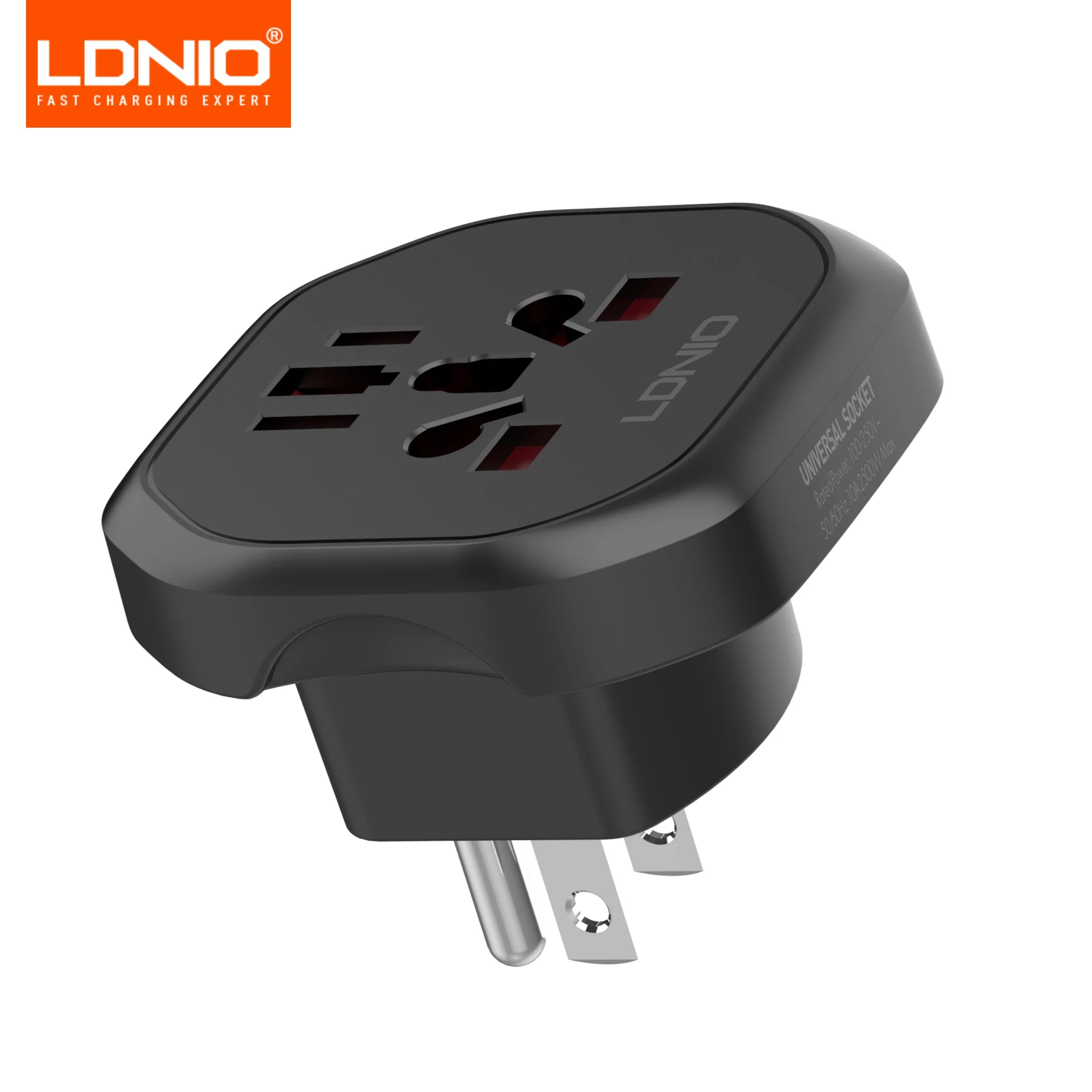 LDNIO Universal Travel Adapter – AU / UK / US / EU Plug Converter