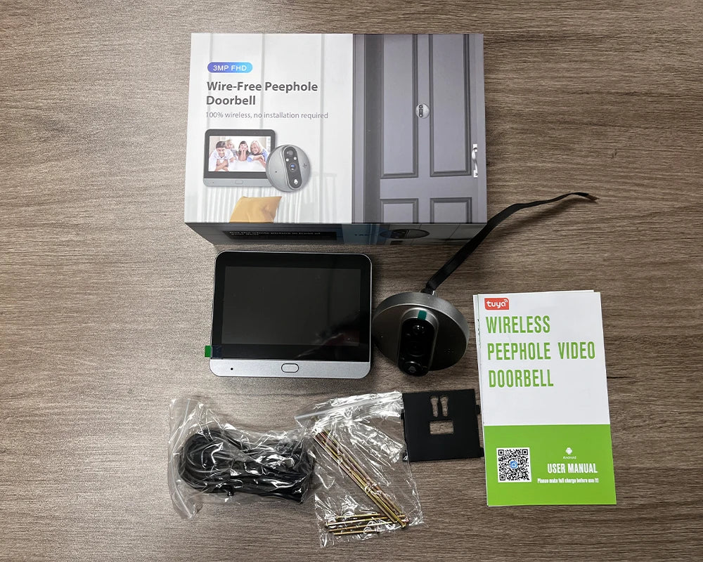 3MP Smart WiFi Doorbell Camera – PIR Motion & 5000mAh Battery