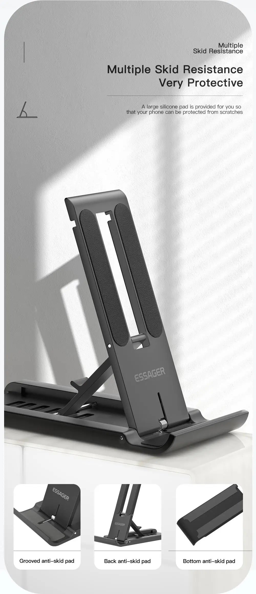 Essager Universal Desktop Mobile Phone Holder Stand For iphone14 13 Pro Max iPad Xiaomi Foldable Desk Bracket Portable Stand New