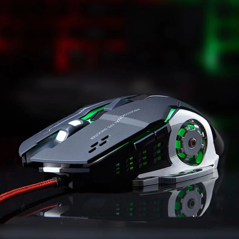 Wireless Rechargeable Mouse – Gaming Backlight, Bluetooth & USB for PC