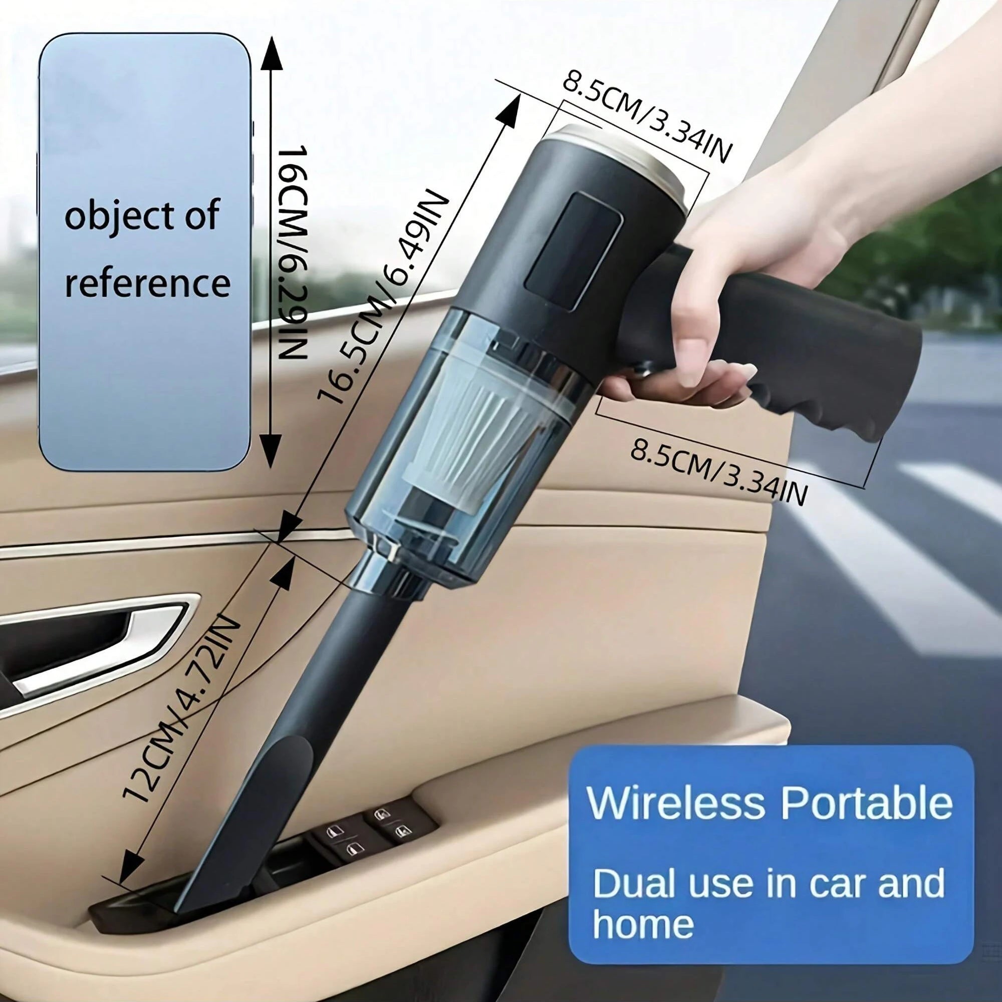 3-in-1 Car & Home Vacuum – USB Rechargeable