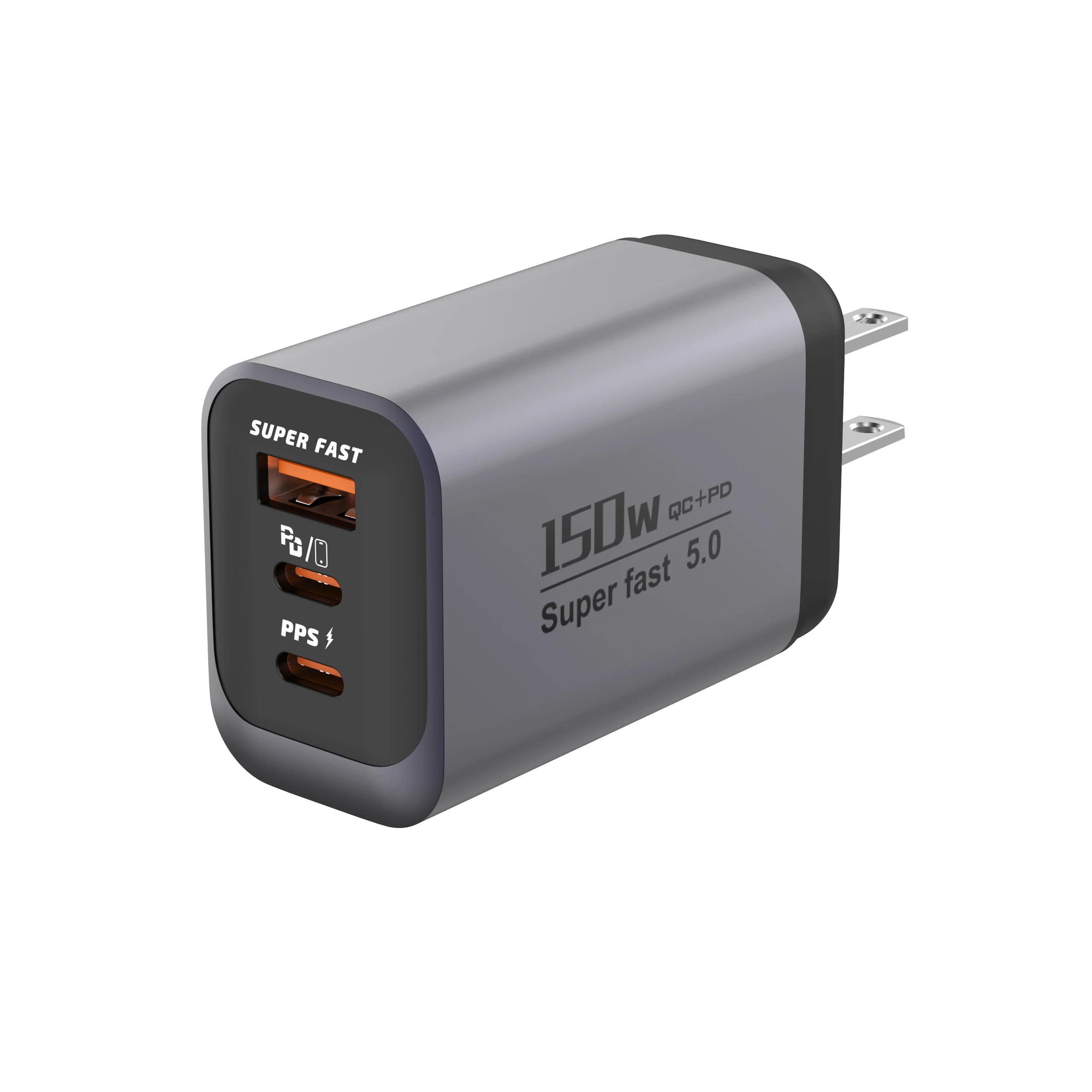 Quick Charge 3.0 Fast Charger Muti Total 150W 3 Port USB Type C PD Mobile Phone Wall Adapter for iPhone 16 Samsung S24 Xiaomi 15